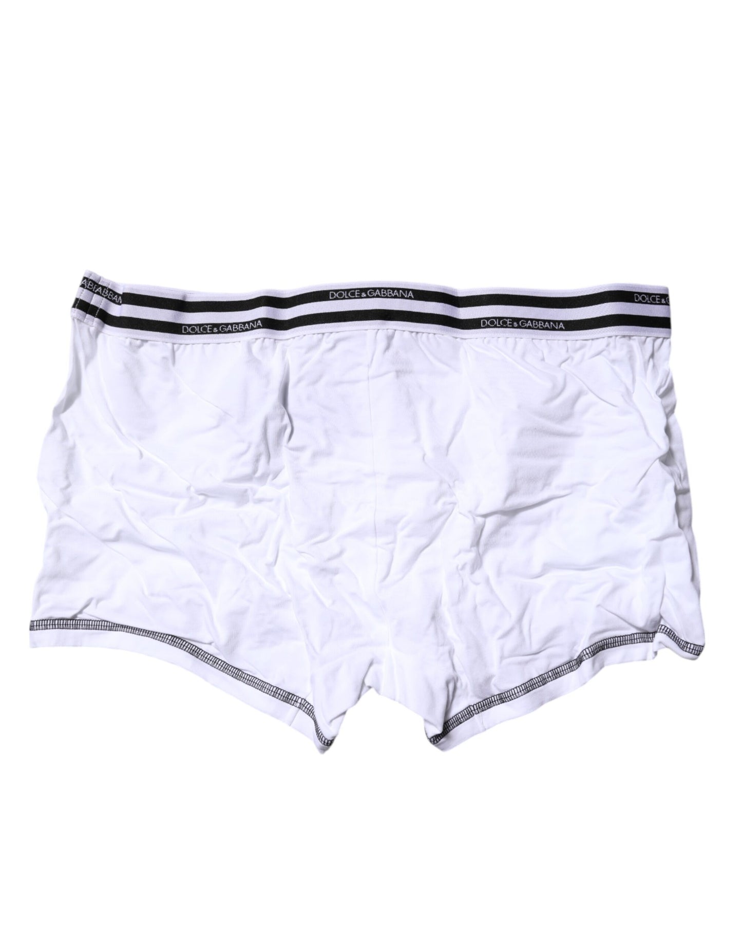 Dolce & Gabbana White Cotton Stretch Regular Boxer Underwear