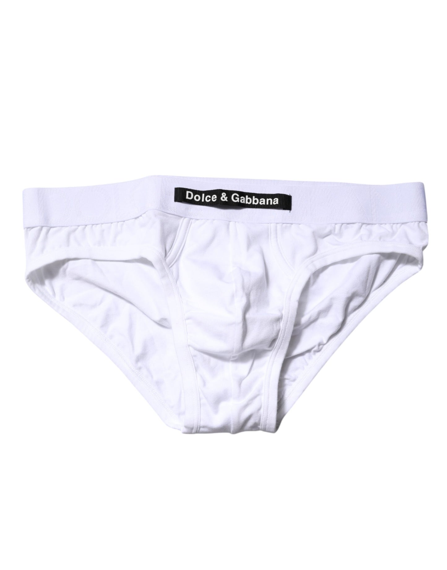 Dolce & Gabbana White Cotton Stretch Regular Brief Underwear