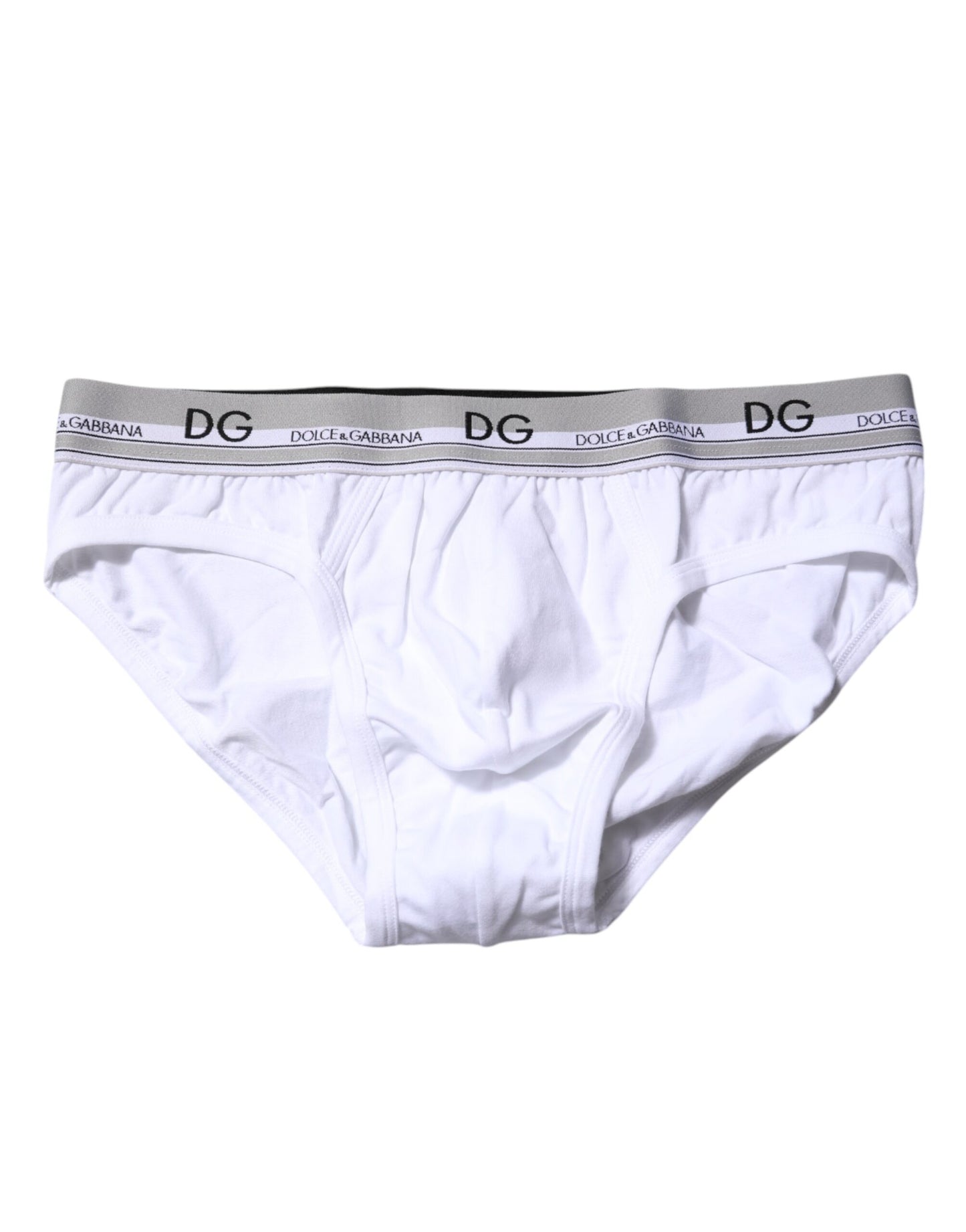 Dolce & Gabbana White Cotton Stretch Regular Brief Underwear