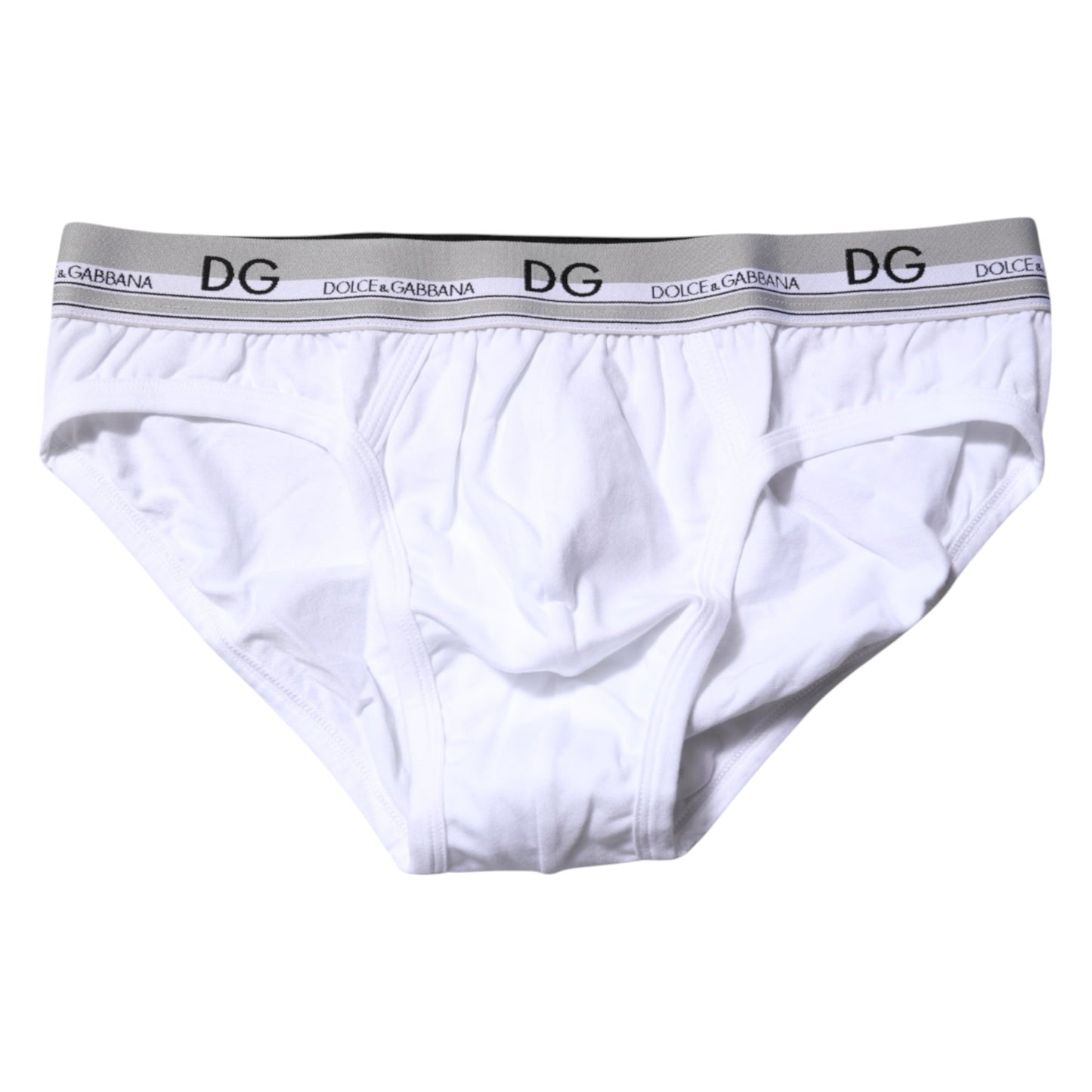 Dolce & Gabbana White Cotton Stretch Regular Brief Underwear