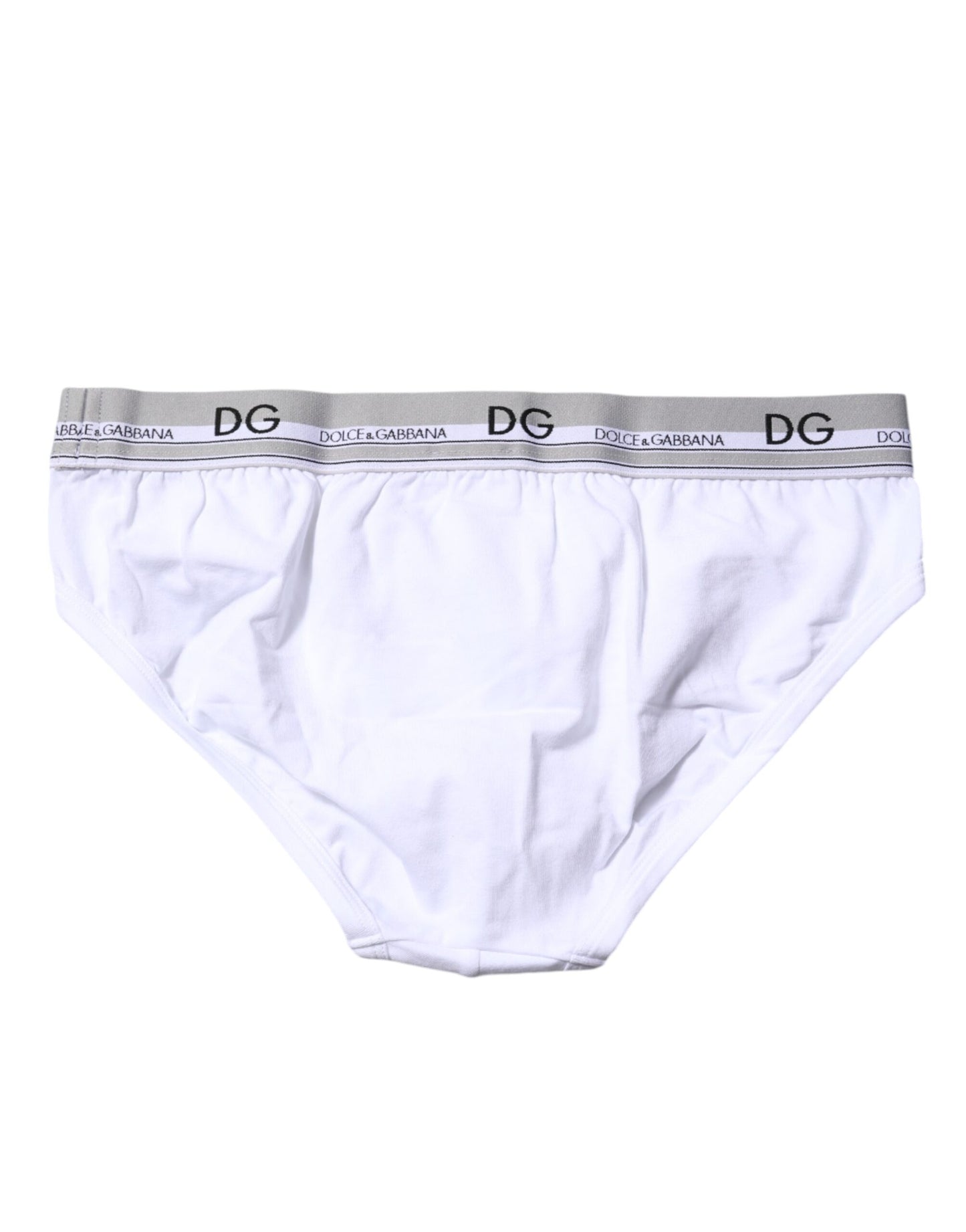 Dolce & Gabbana White Cotton Stretch Regular Brief Underwear