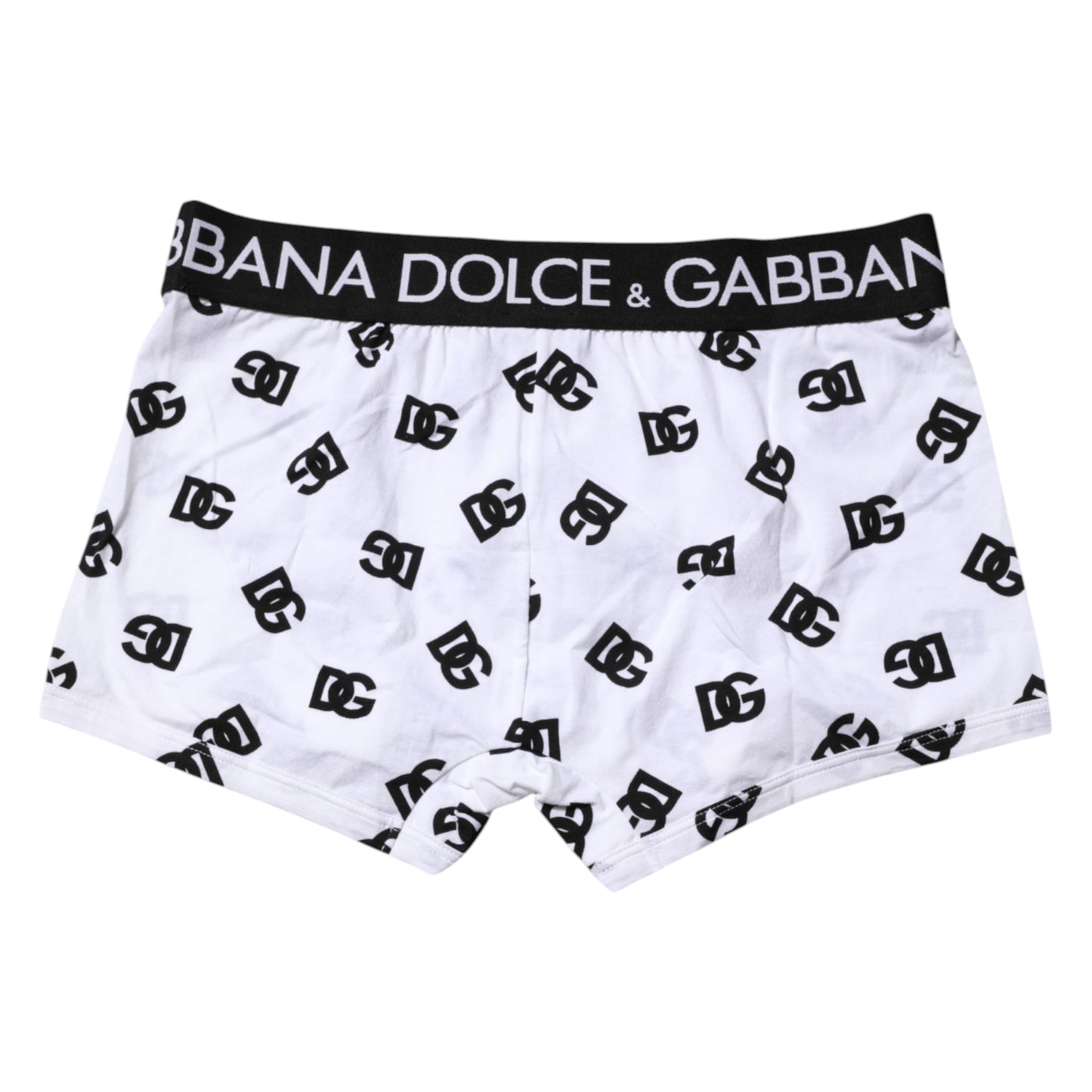 Dolce & Gabbana White Logo Waist Regular Boxer Brief Underwear