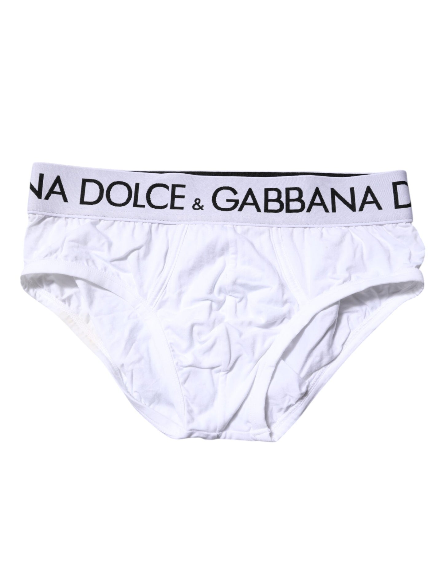 Dolce & Gabbana White Cotton Stretch Regular Brief Underwear