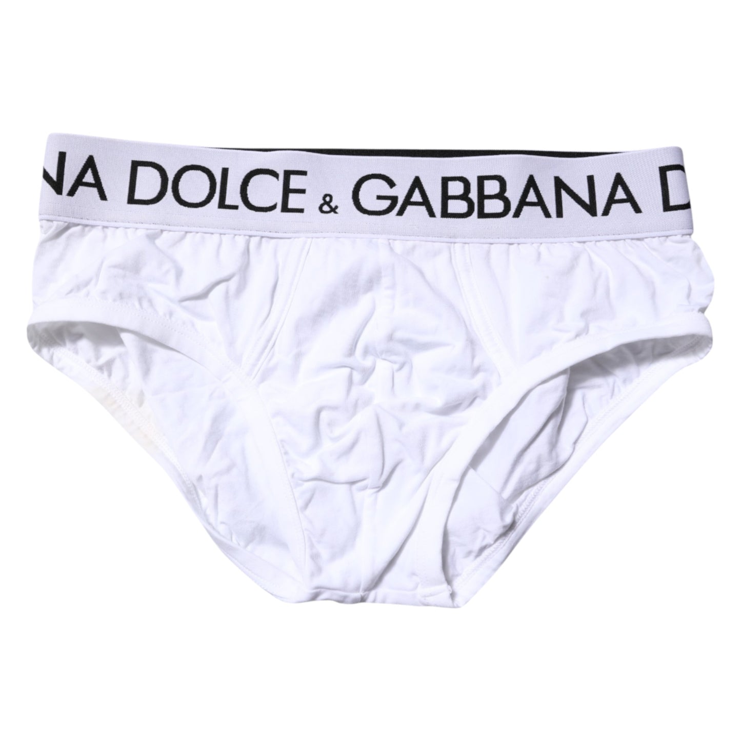 Dolce & Gabbana White Cotton Stretch Regular Brief Underwear