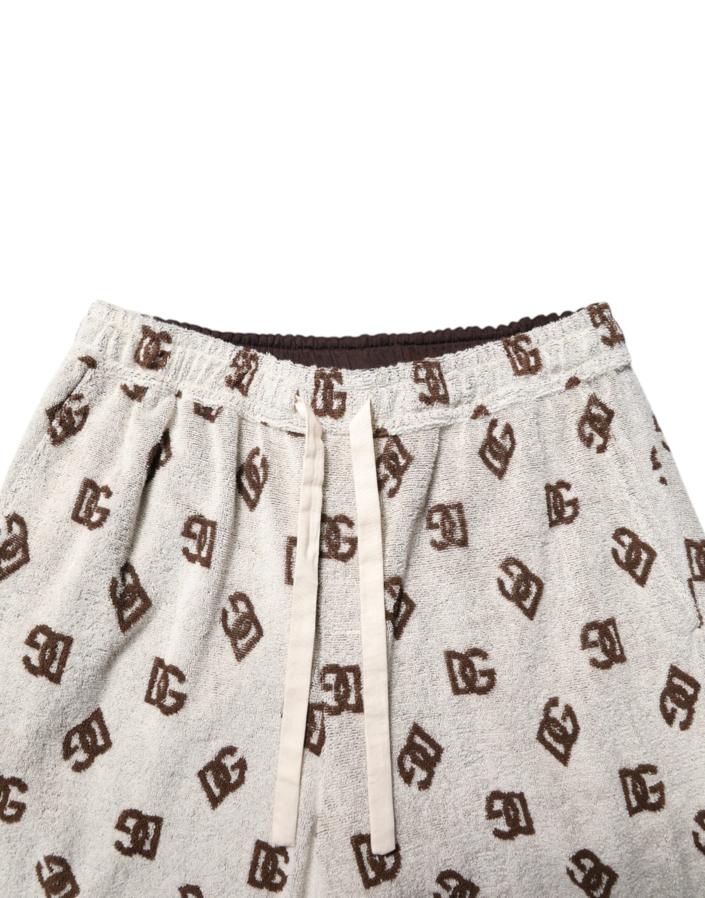 Dolce & Gabbana White Logo Print Jogger Men Sweatpants Pants