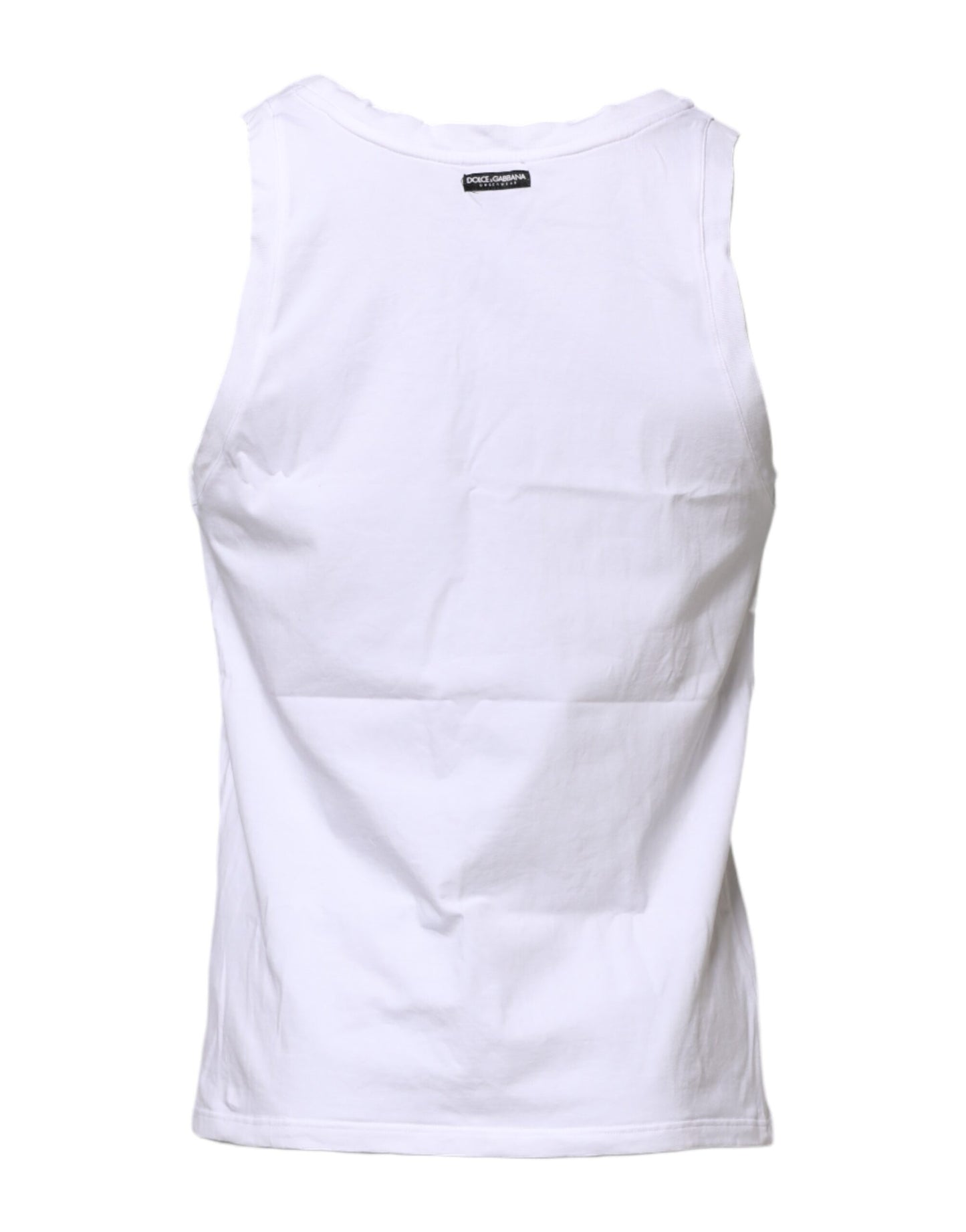 Dolce & Gabbana White Cotton Sleeveless Underwear Tank T-shirt