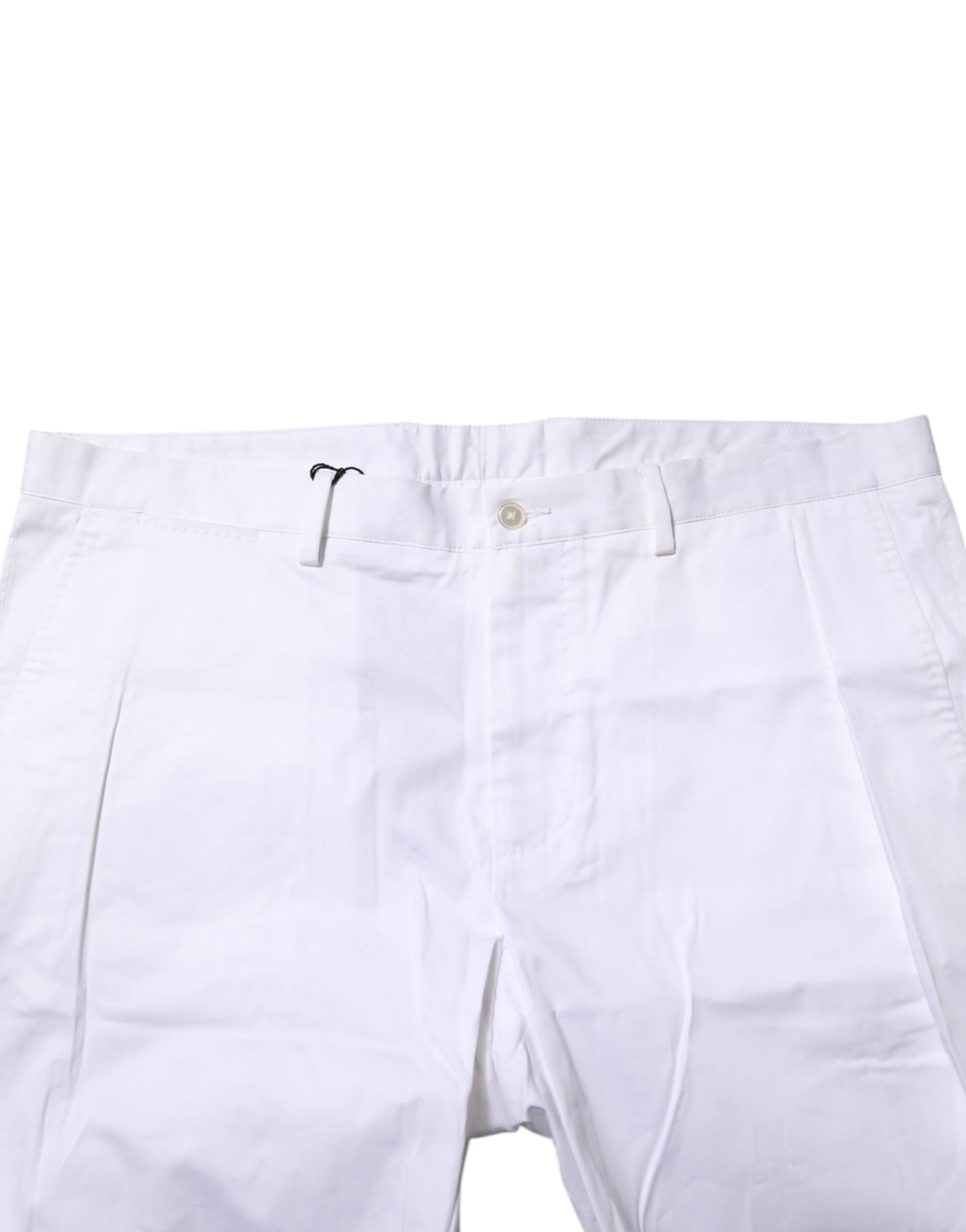 Dolce & Gabbana White Chinos Cotton Stretch Casual Shorts