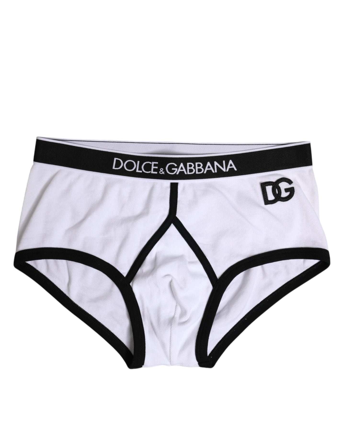 Dolce & Gabbana White Cotton Stretch Regular Brief Underwear