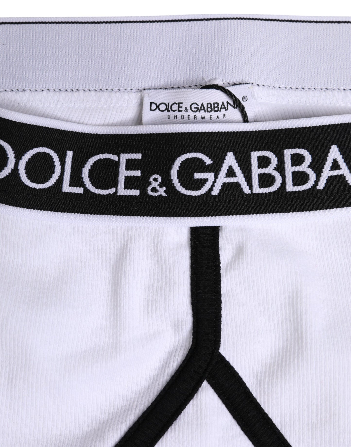 Dolce & Gabbana White Cotton Stretch Regular Brief Underwear