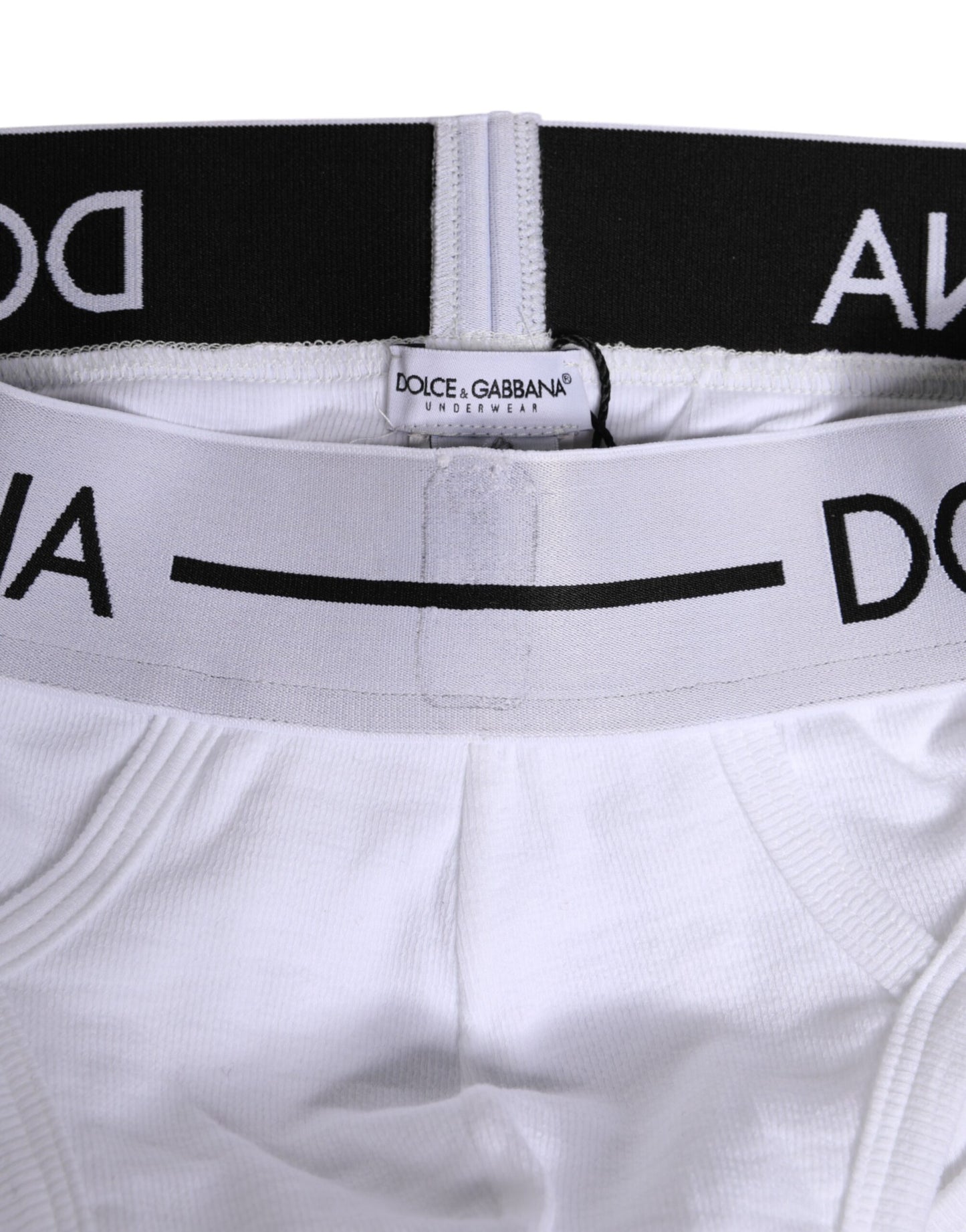 Dolce & Gabbana White Cotton Stretch Regular Brief Underwear