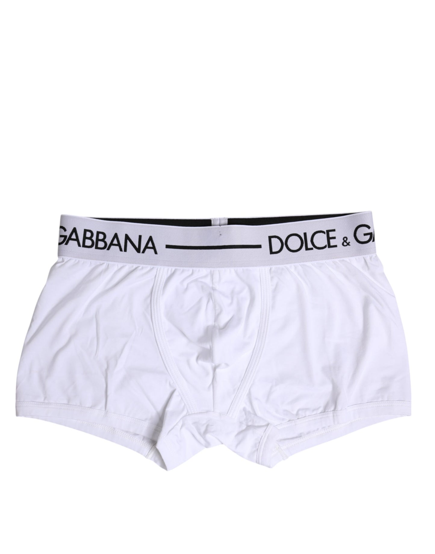 Dolce & Gabbana White Cotton Stretch Regular Boxer Underwear