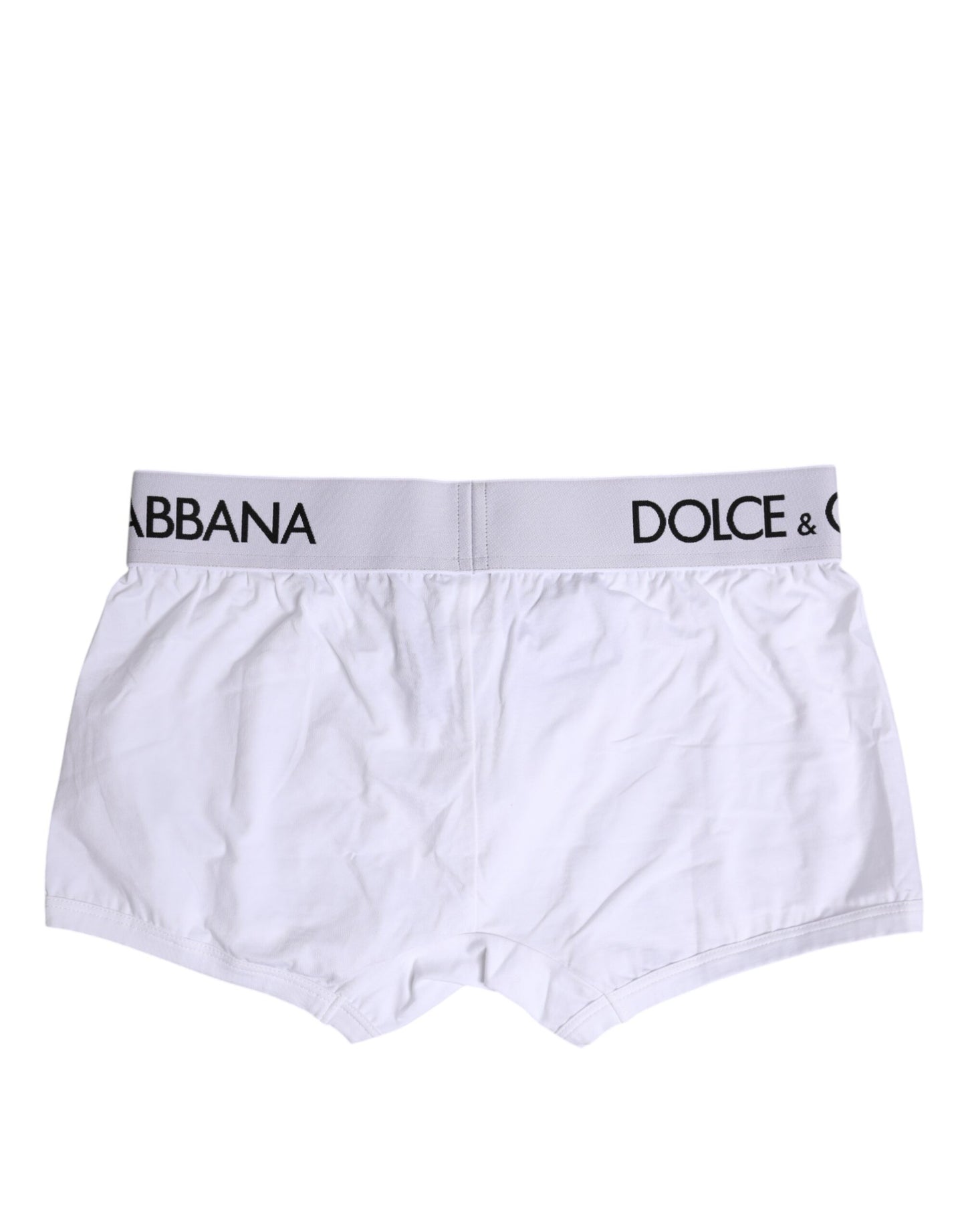 Dolce & Gabbana White Cotton Stretch Regular Boxer Underwear
