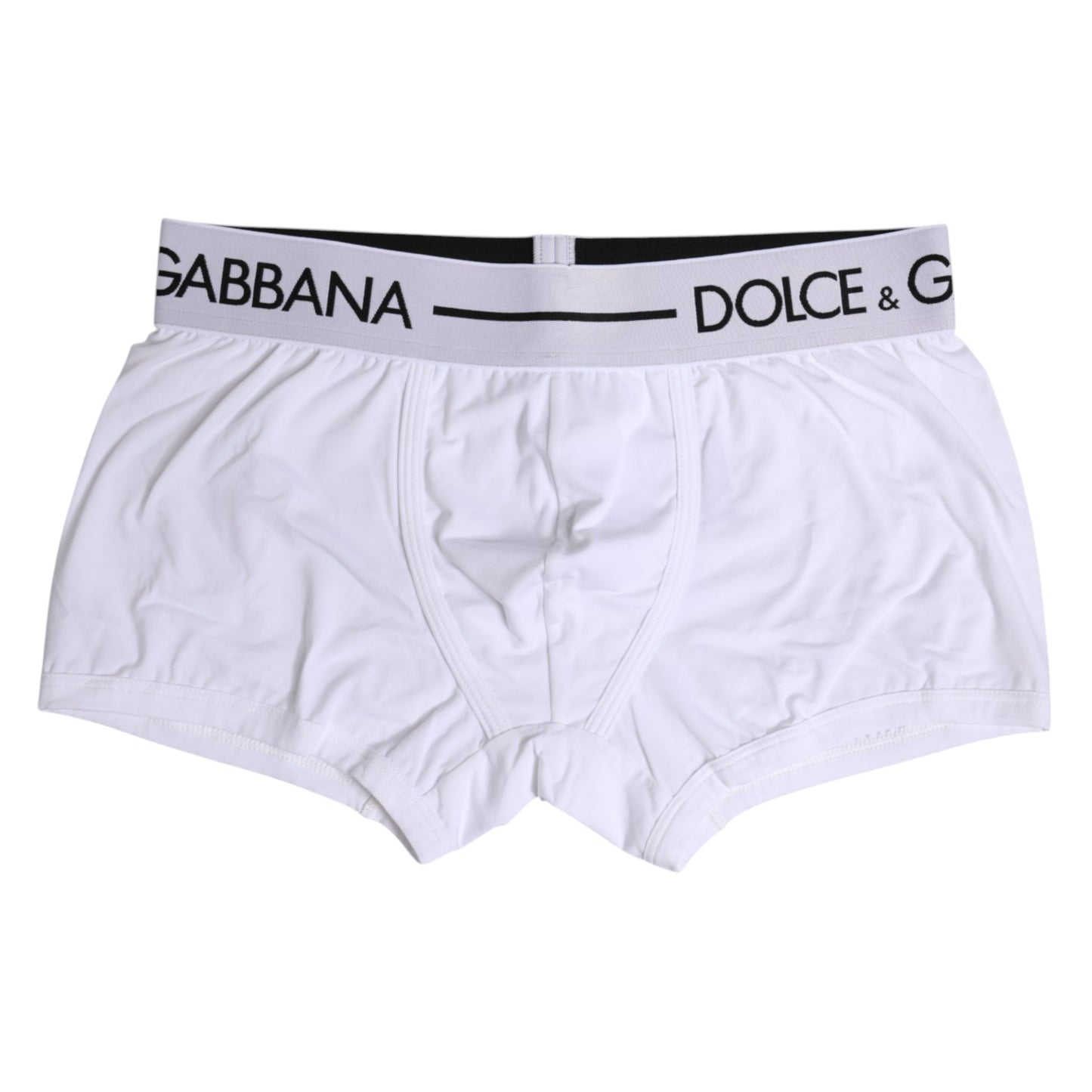 Dolce & Gabbana White Cotton Stretch Regular Boxer Underwear
