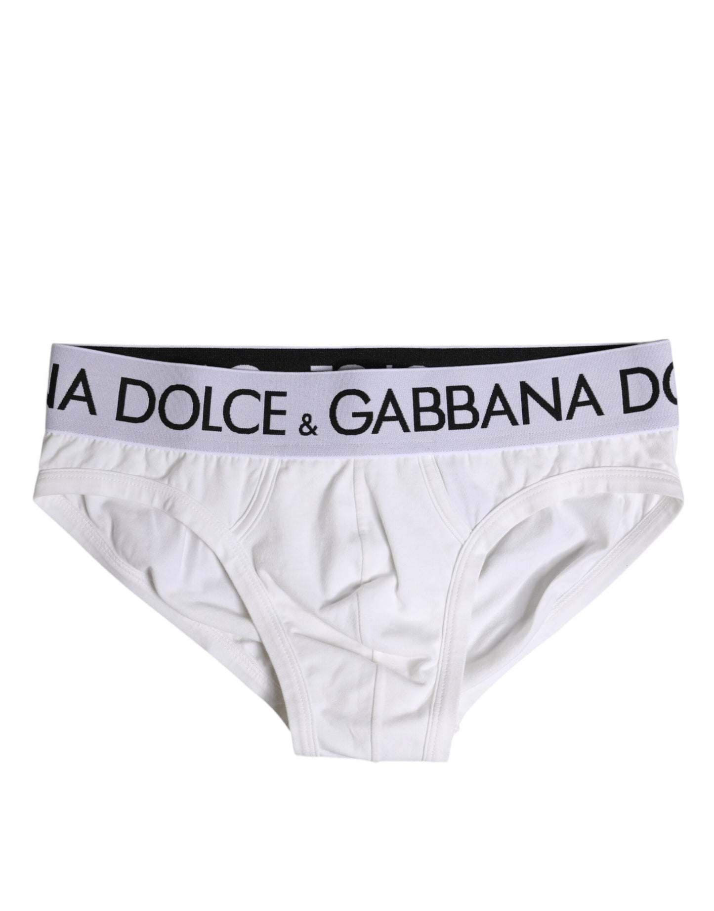 Dolce & Gabbana White Cotton Stretch Regular Brief Underwear