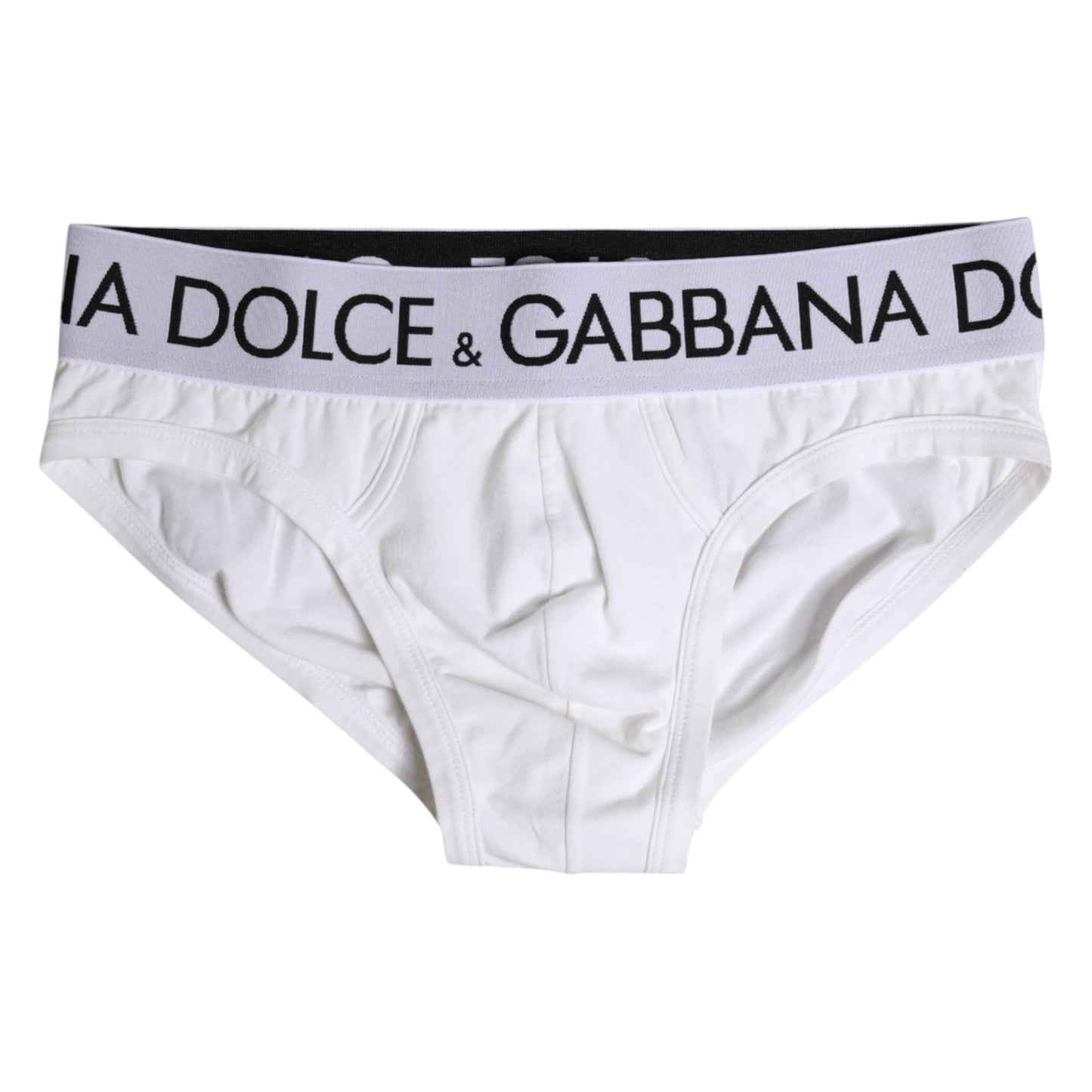 Dolce & Gabbana White Cotton Stretch Regular Brief Underwear