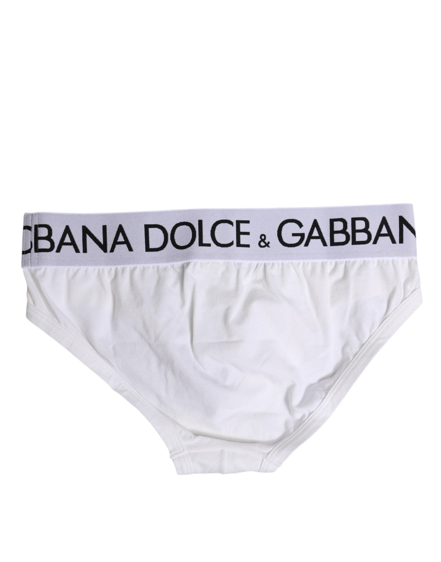Dolce & Gabbana White Cotton Stretch Regular Brief Underwear