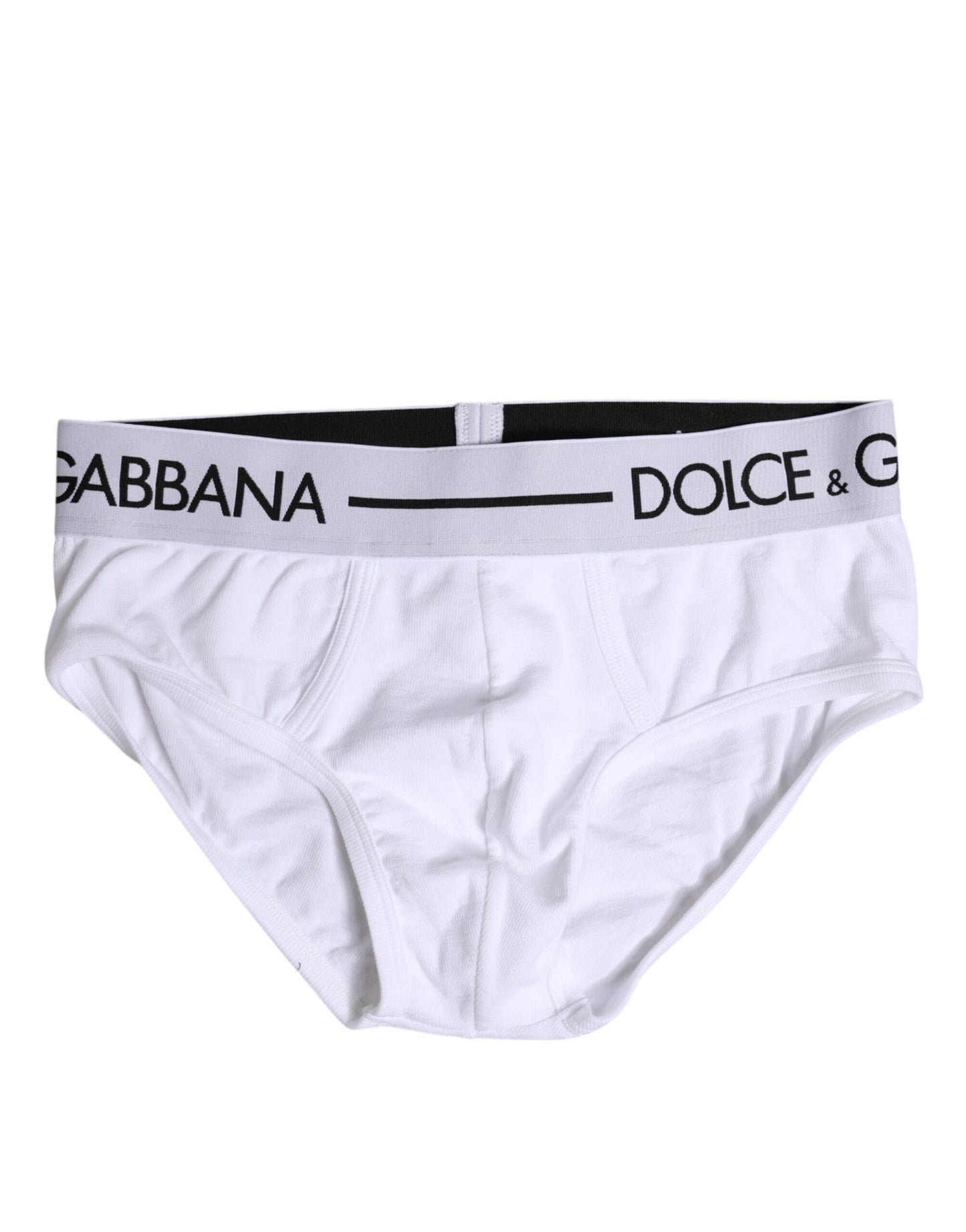 Dolce & Gabbana White Cotton Stretch Regular Brief Underwear
