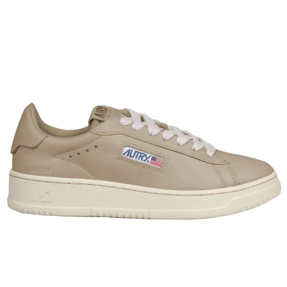 Autry Beige Goatskin Sneaker