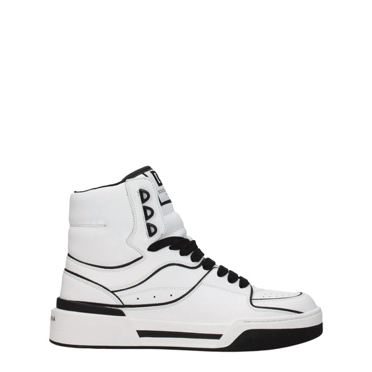 Dolce & Gabbana White Leather High Tops