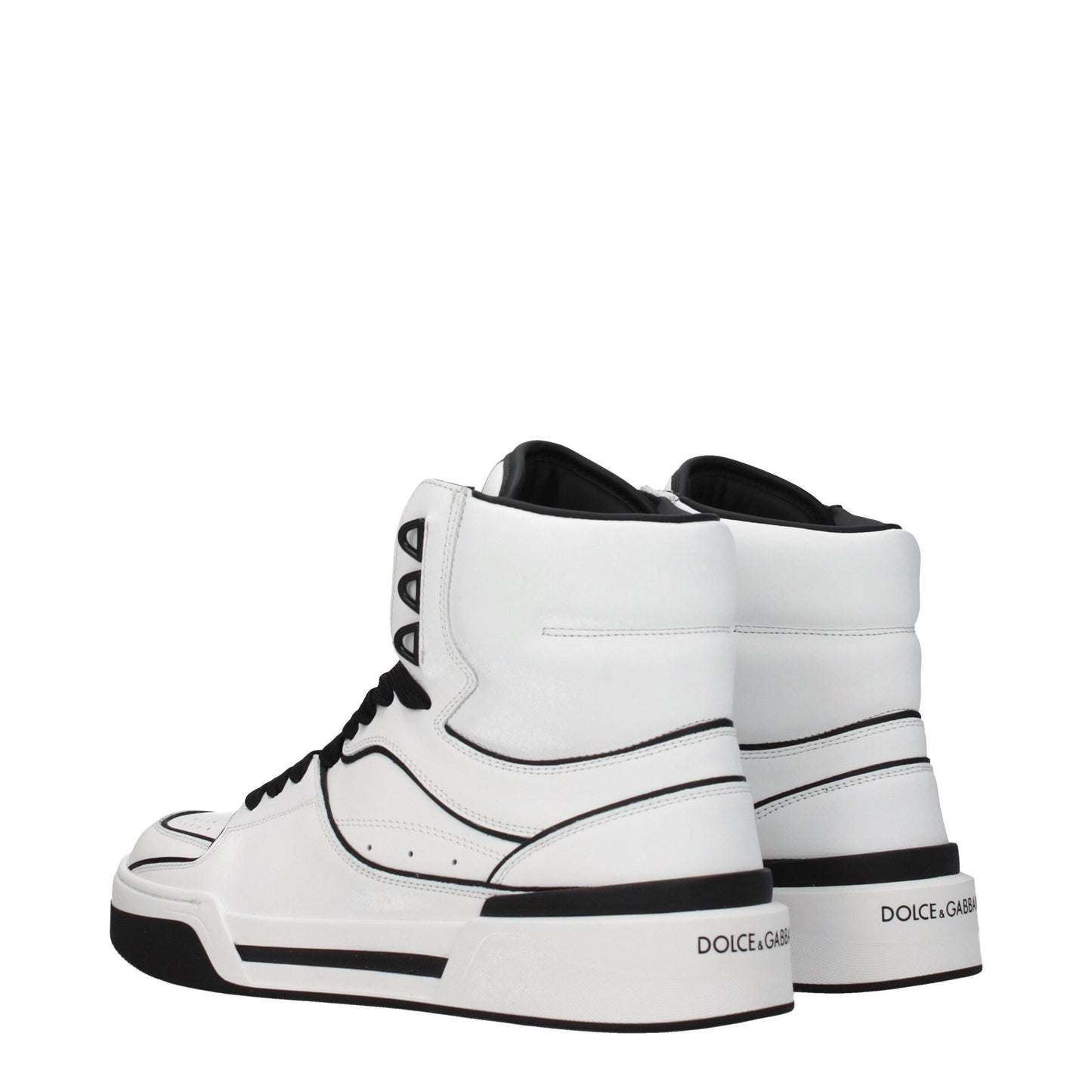 Dolce & Gabbana White Leather High Tops