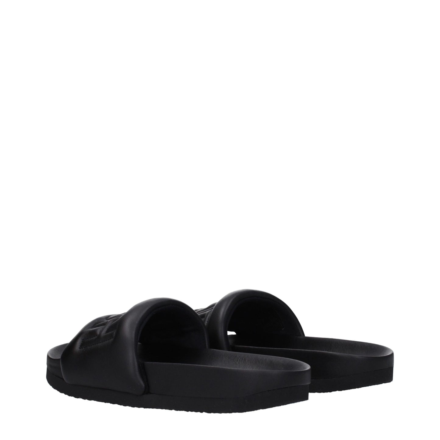 Ambush Black Leather Slippers Sandals