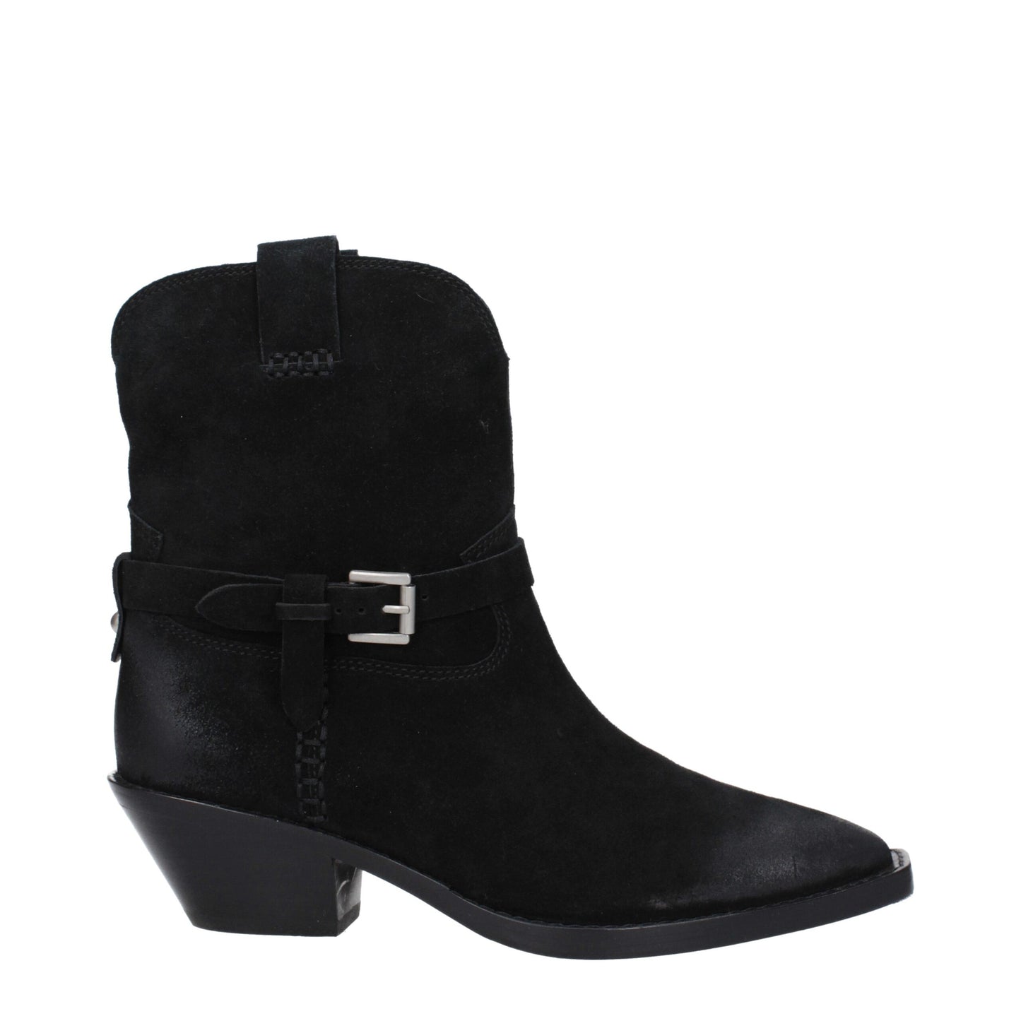 ASH Black Leather Ankle Boots