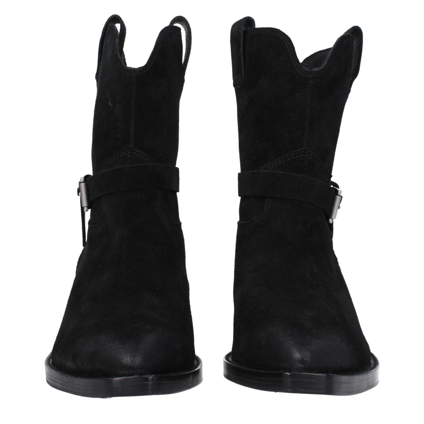 ASH Black Leather Ankle Boots