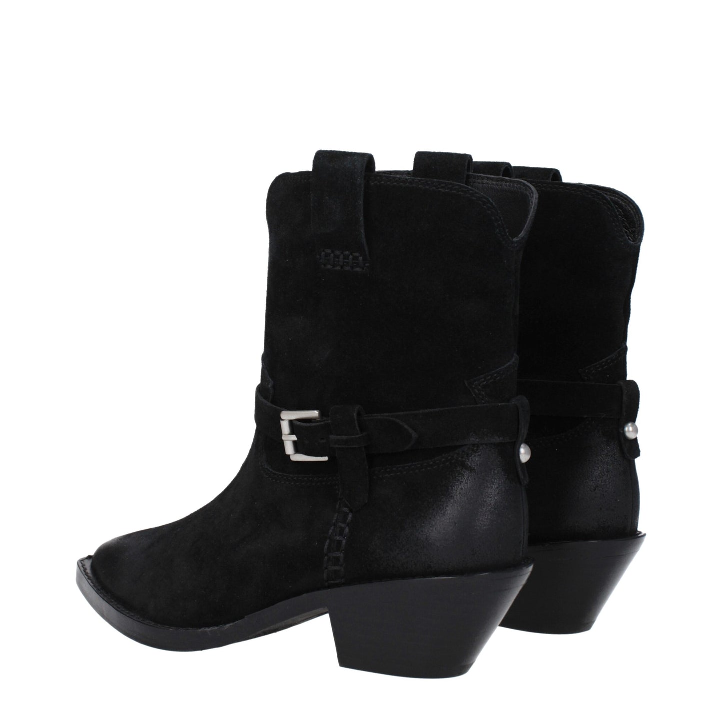 ASH Black Leather Ankle Boots