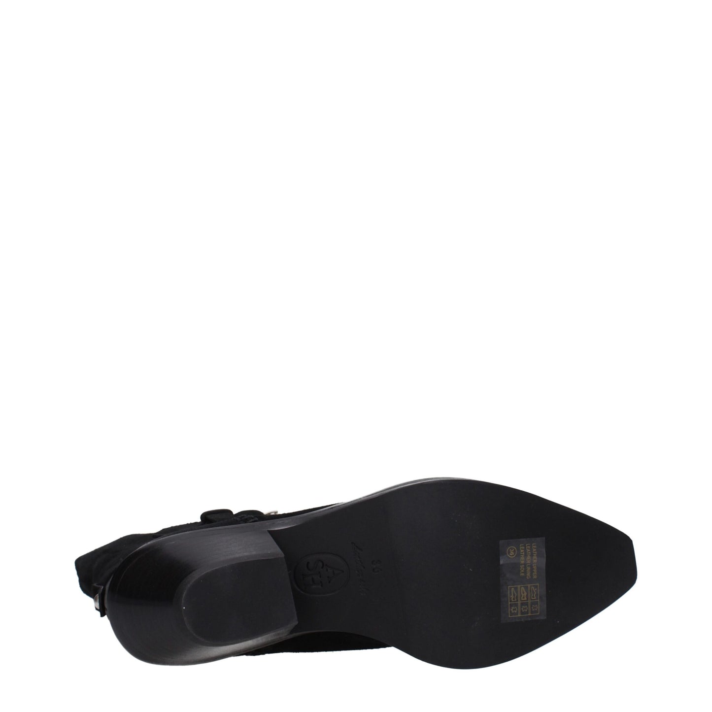 ASH Black Leather Ankle Boots