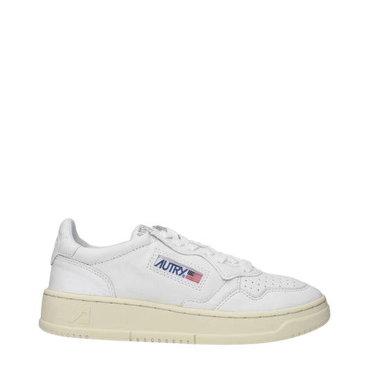 Autry White Leather Low Tops