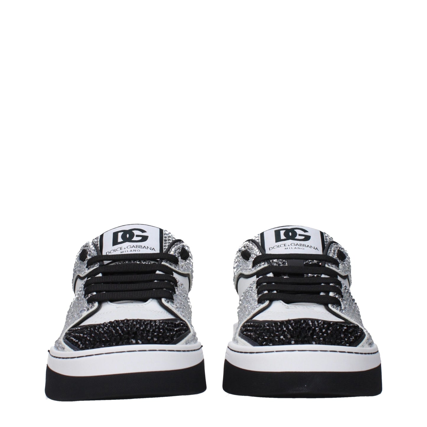 Dolce & Gabbana White Leather Low Tops