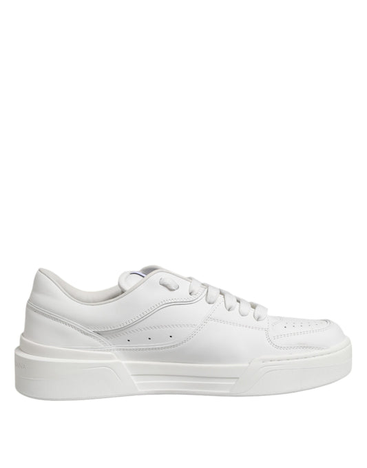 Dolce & Gabbana White Miami Leather Low Top Sneakers Shoes