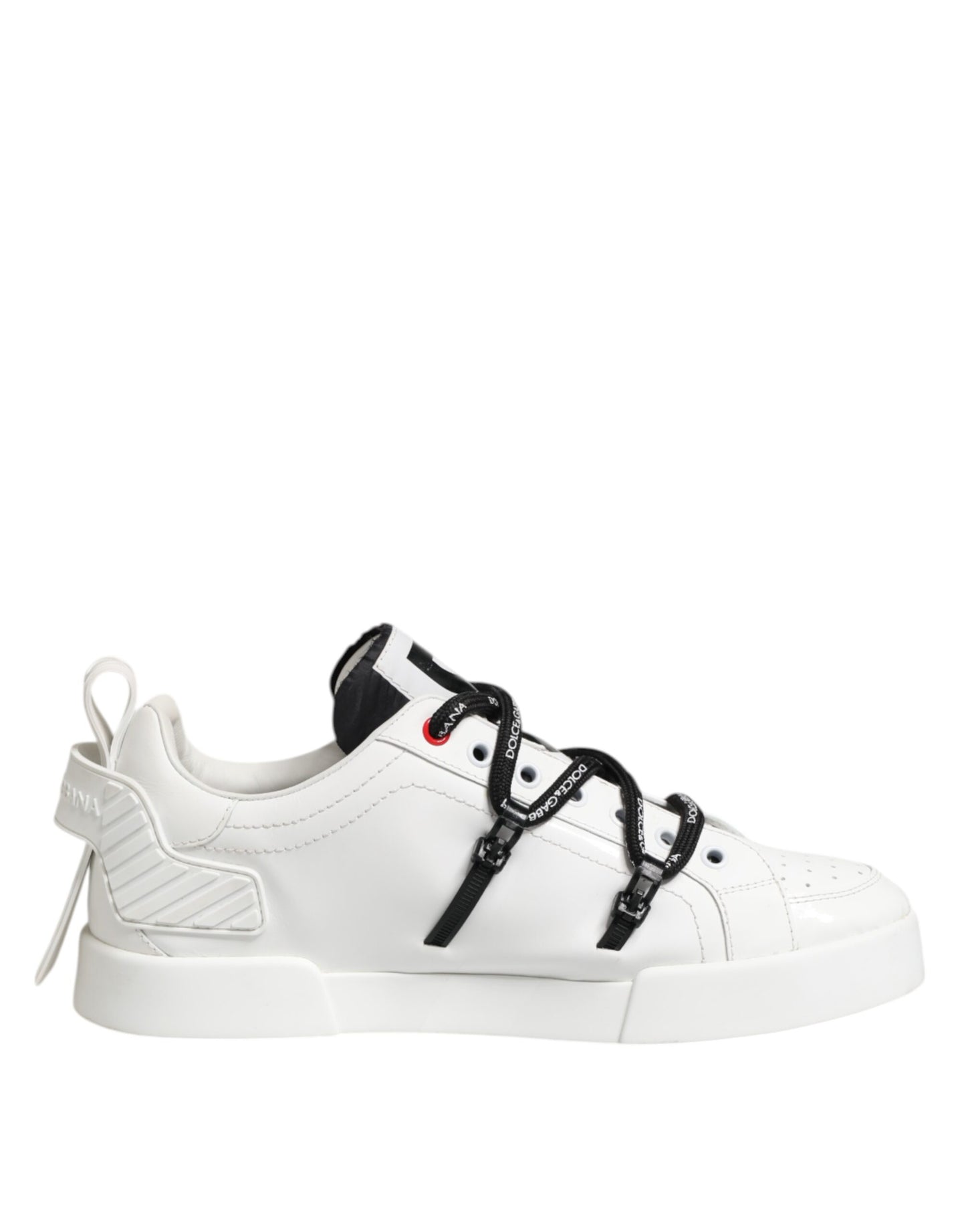 Dolce & Gabbana White Leather Lace Up Men Sneakers Shoes