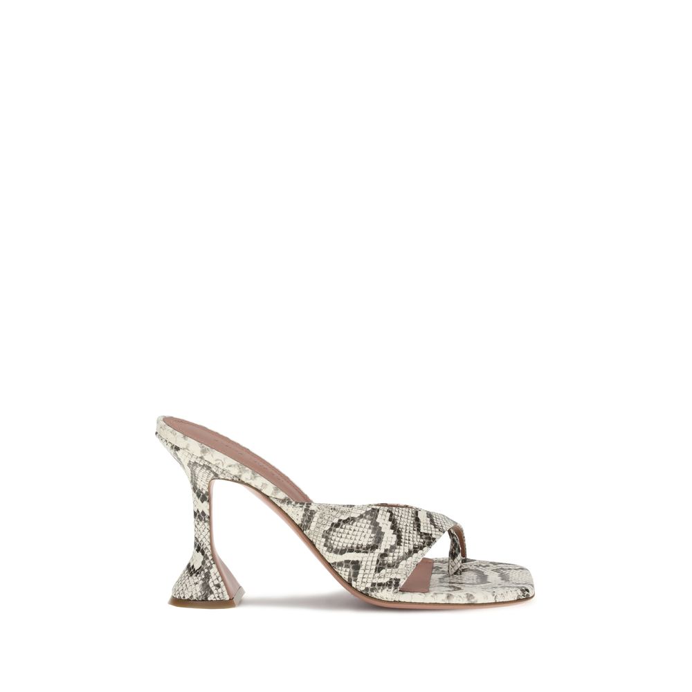 Amina Muaddi Python-patterned Shiona Sandals