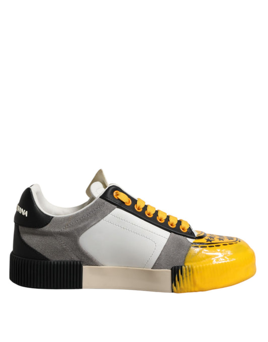 Dolce & Gabbana Multicolor Low Top Lace Up Sneakers Shoes