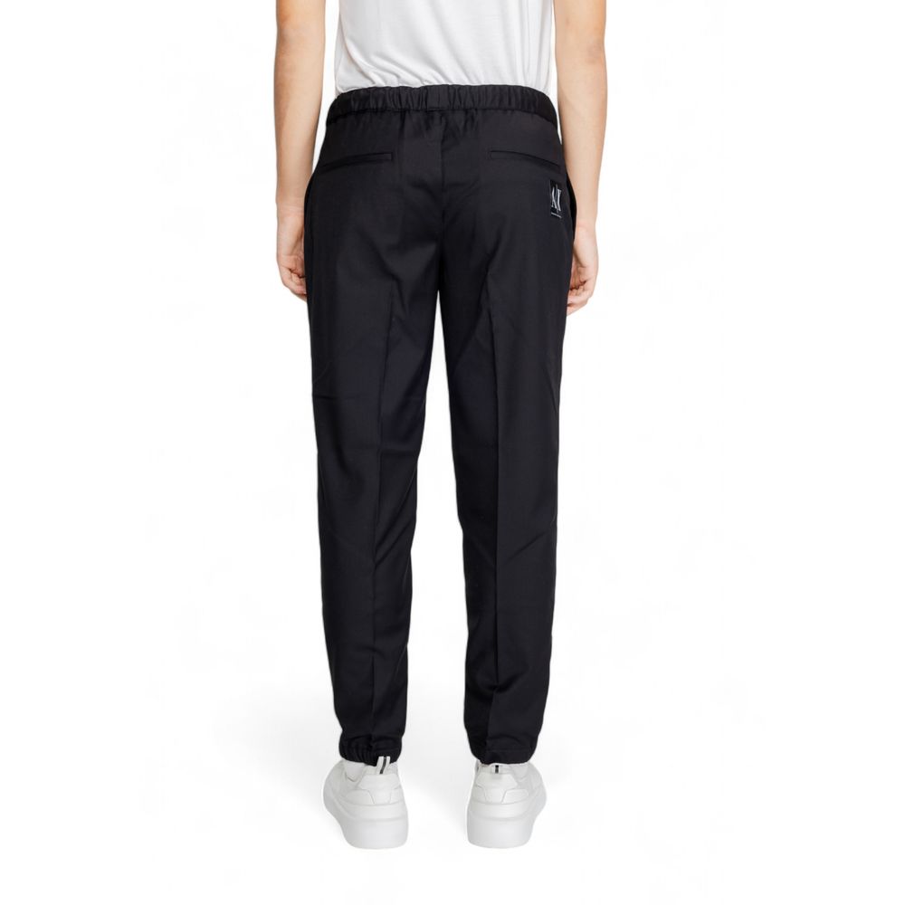 Armani Exchange Black Polyester Pant