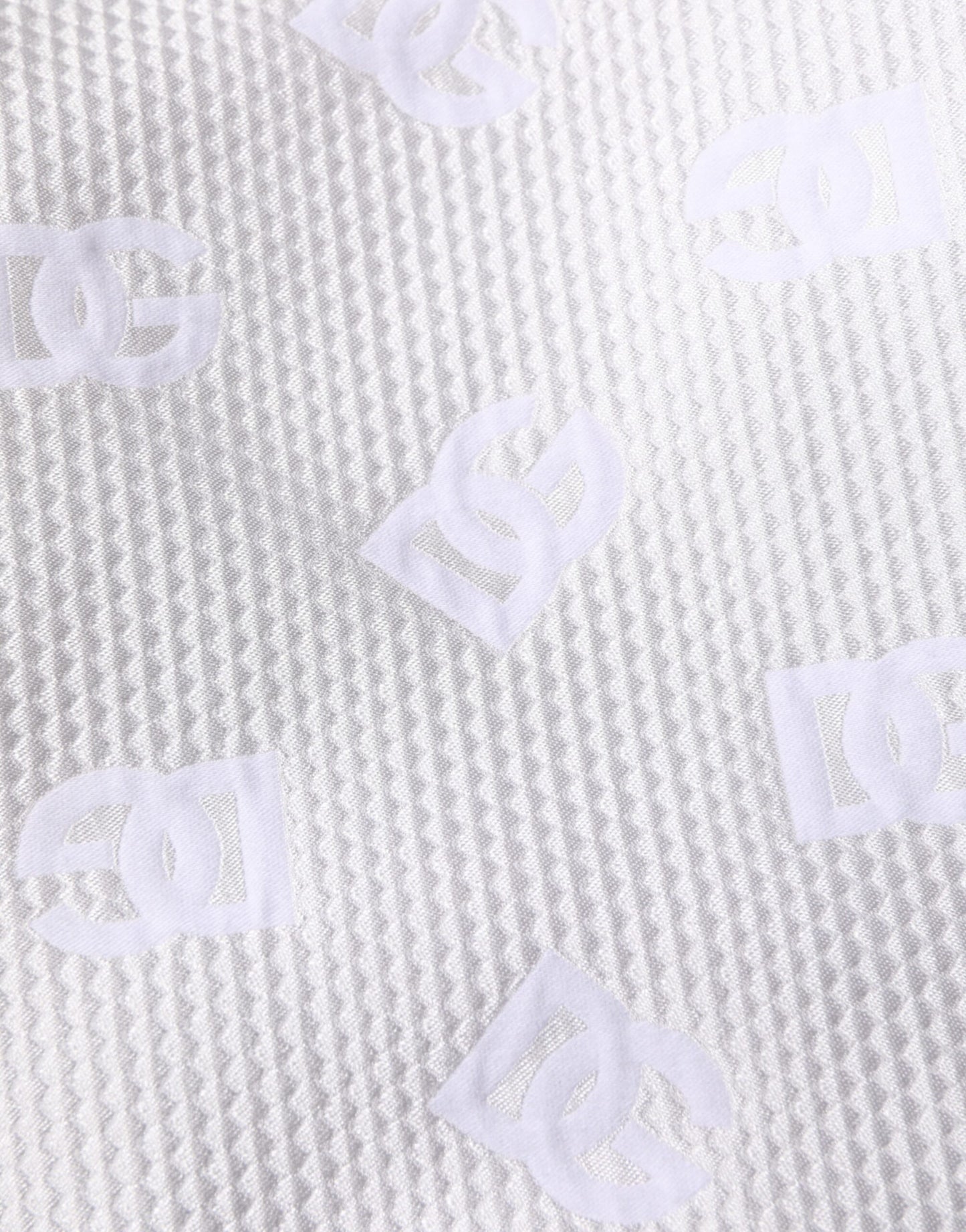 Dolce & Gabbana White DNA DG Patch Logo Cotton Trouser Shorts