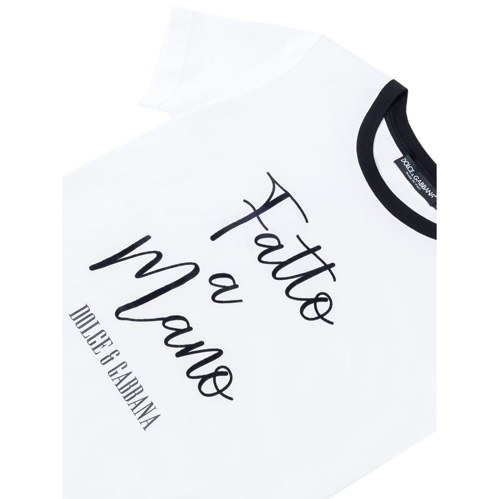 Dolce & Gabbana White Cotton T-Shirt