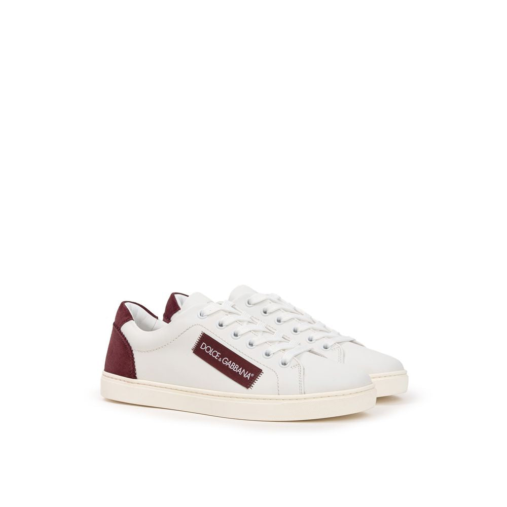 Dolce & Gabbana White Leather Low Top