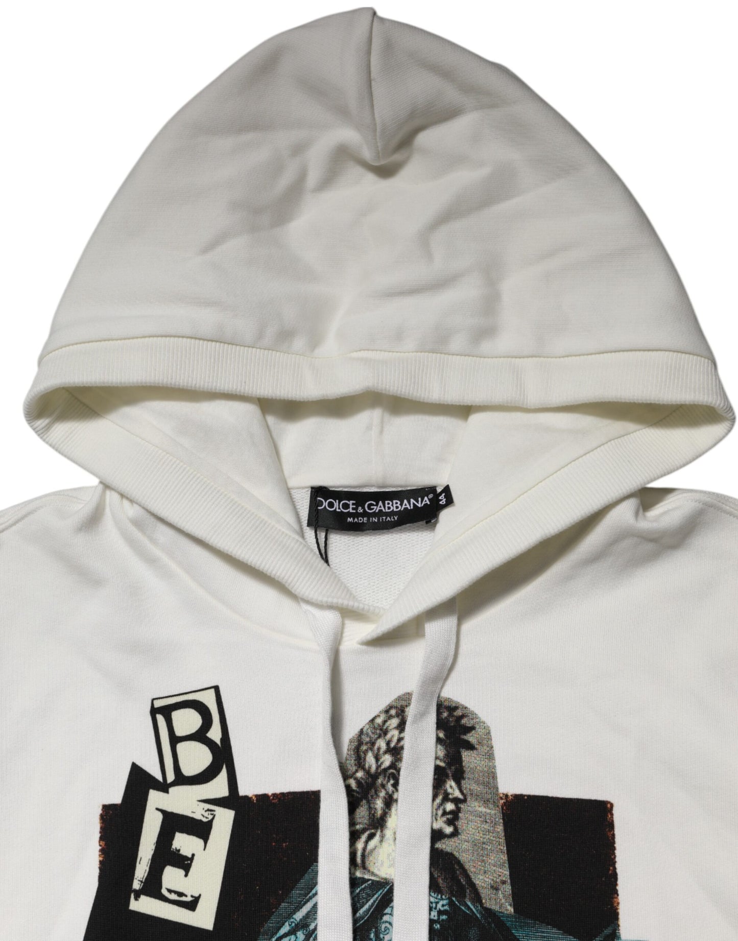 Dolce & Gabbana White King Caesar Hooded Sweatshirt Sweater