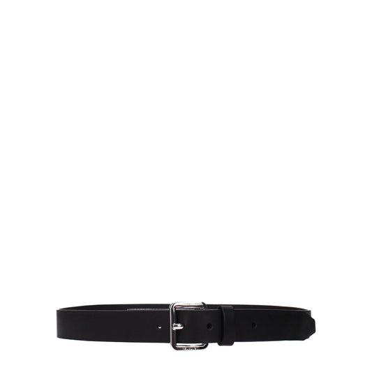 Neil Barrett Black Leather Regular Belts
